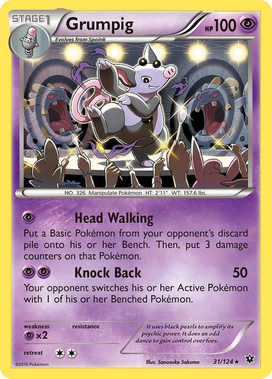 Pokemon Grumpig 31/124 Fates Collide