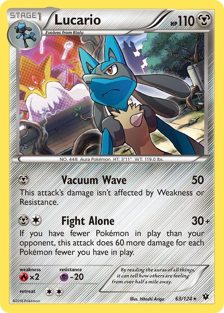 Pokemon Lucario 63/124 Fates Collide