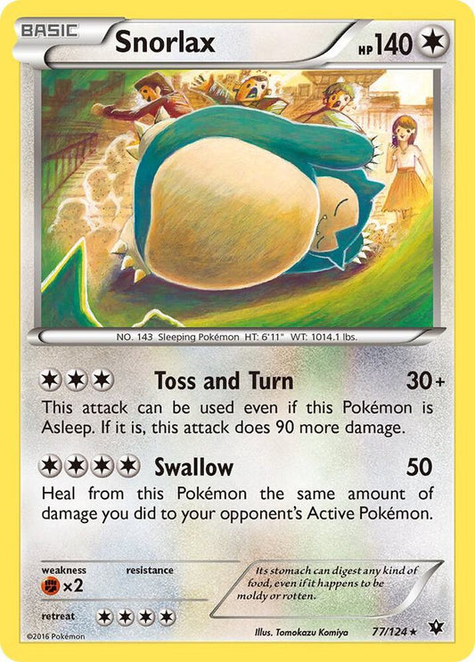 Pokemon Snorlax 77/124 Fates Collide