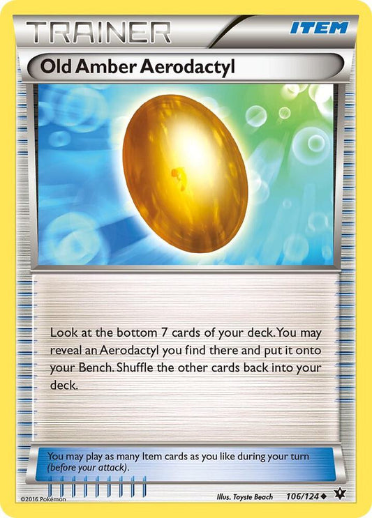 Pokemon Old Amber Aerodactyl 106/124 Fates Collide