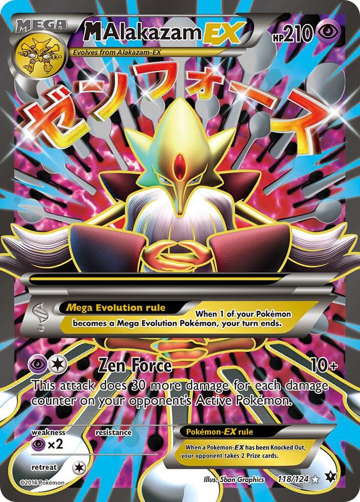 Pokemon M Alakazam EX 118/124 Fates Collide