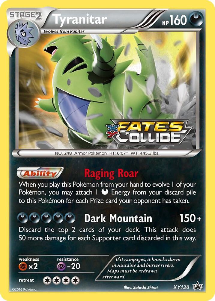 Pokemon Tyranitar XY130 XY Black Star Promos