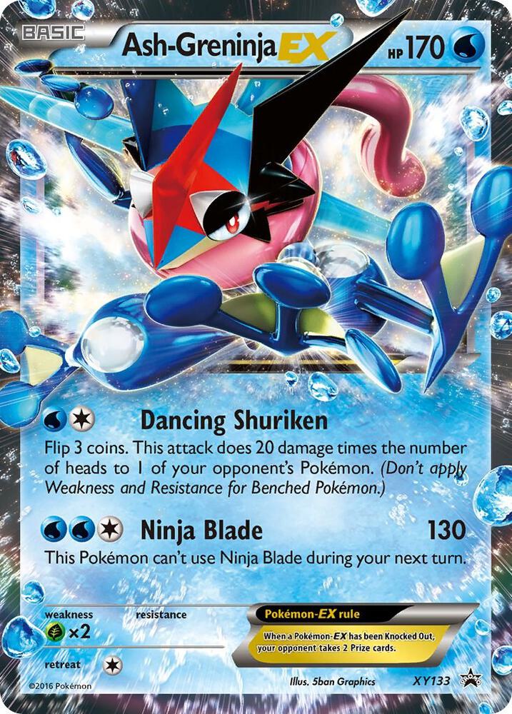 Pokemon Ash-Greninja EX XY133 XY Black Star Promos