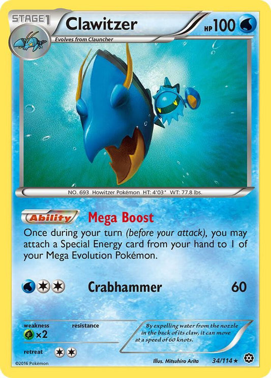 Pokemon Clawitzer 34/114 Steam Siege