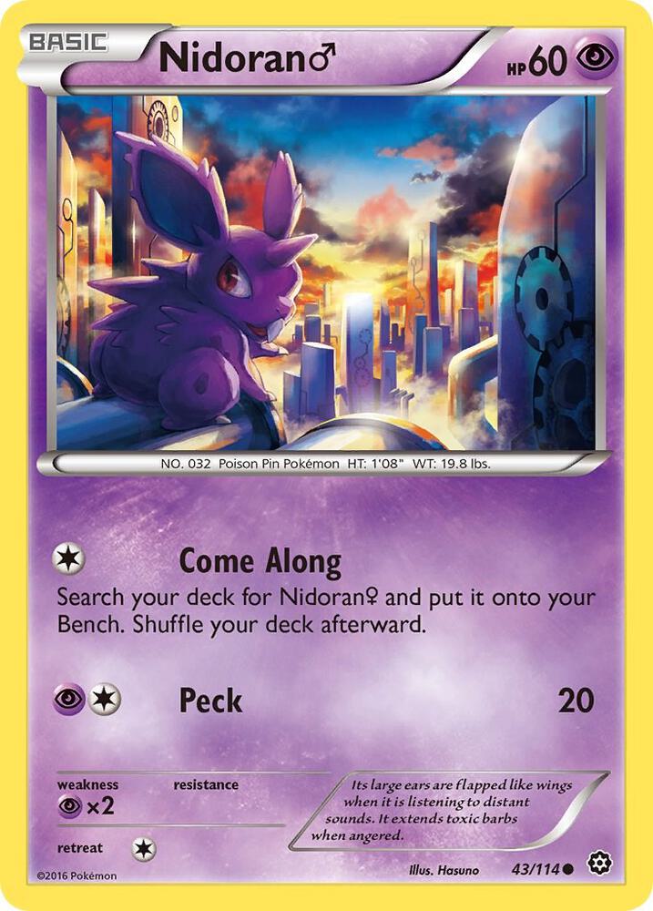 Pokemon Nidoran M 43/114 Steam Siege
