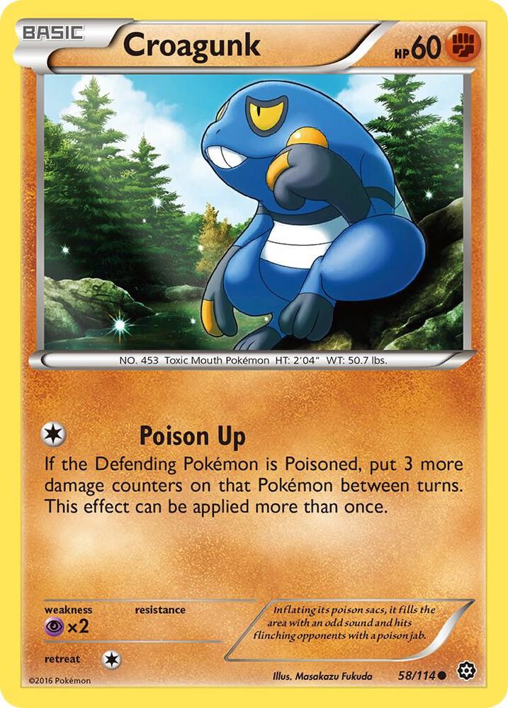 Pokemon Croagunk 58/114 Steam Siege