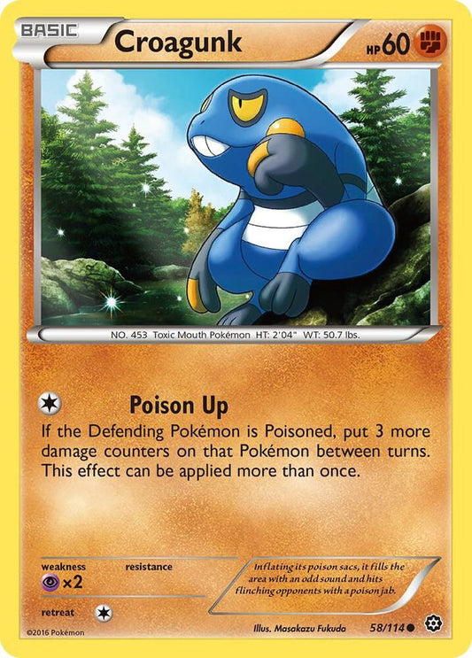 Pokemon Croagunk 58/114 Steam Siege