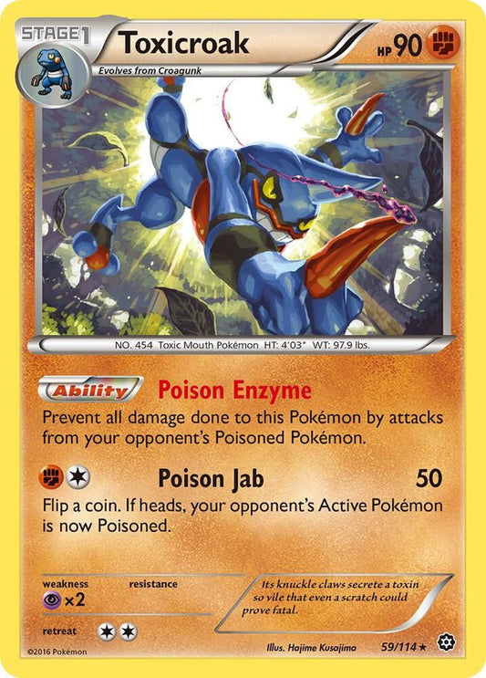 Pokemon Toxicroak 59/114 Steam Siege