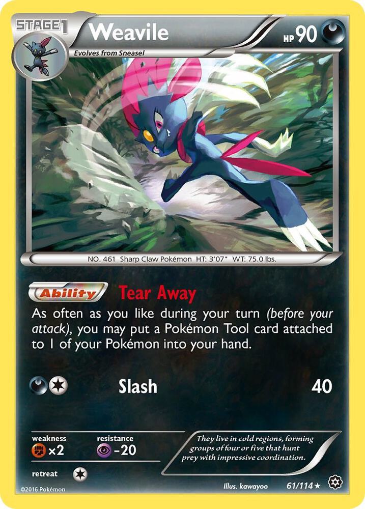 Pokemon Weavile 61/114 Steam Siege