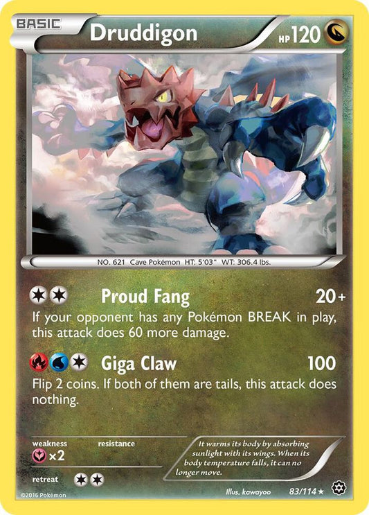 Pokemon Druddigon 83/114 Steam Siege