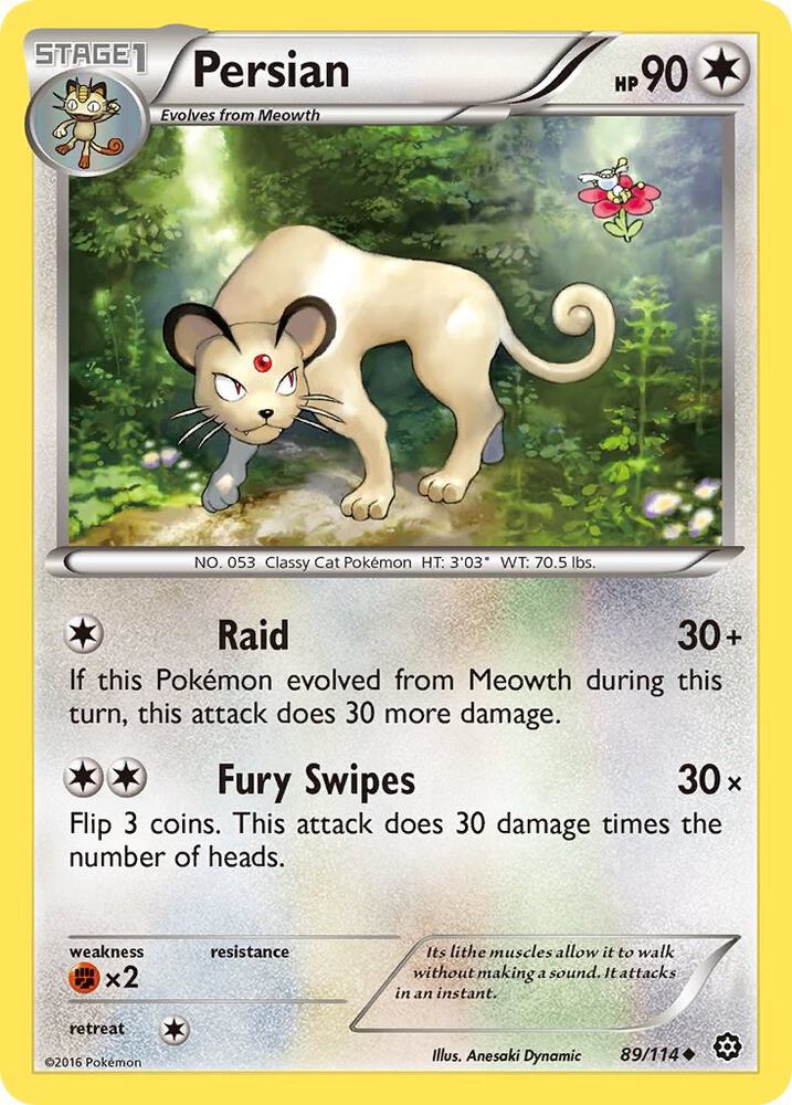 Pokemon Persian 89/114 Steam Siege