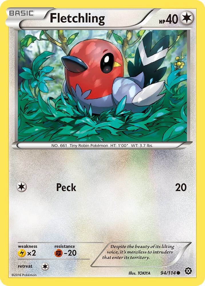 Pokemon Fletchling 94/114 Steam Siege