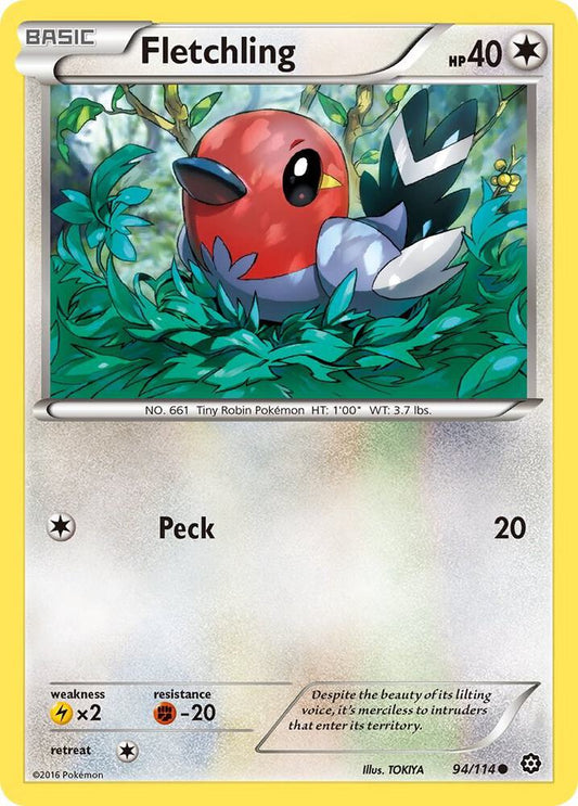 Pokemon Fletchling 94/114 Steam Siege