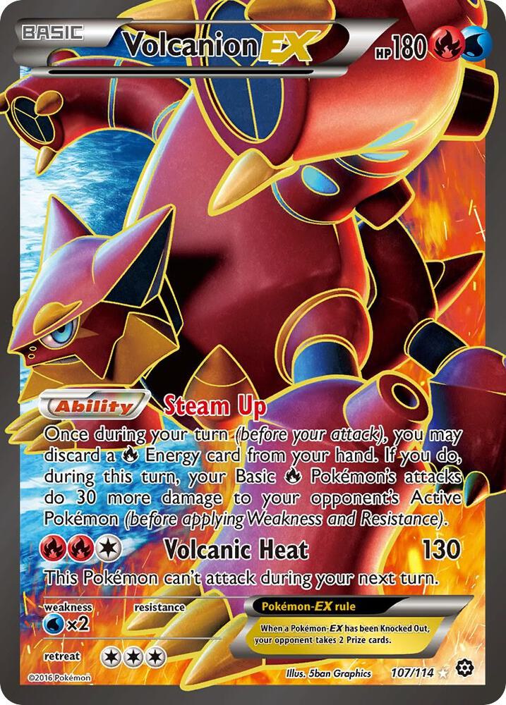 Pokemon Volcanion EX 107/114 Steam Siege