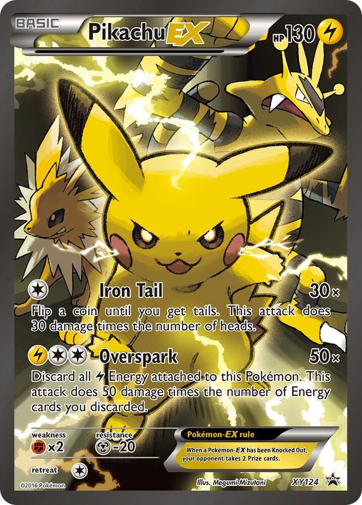 Pokemon Pikachu EX XY124 XY Black Star Promos