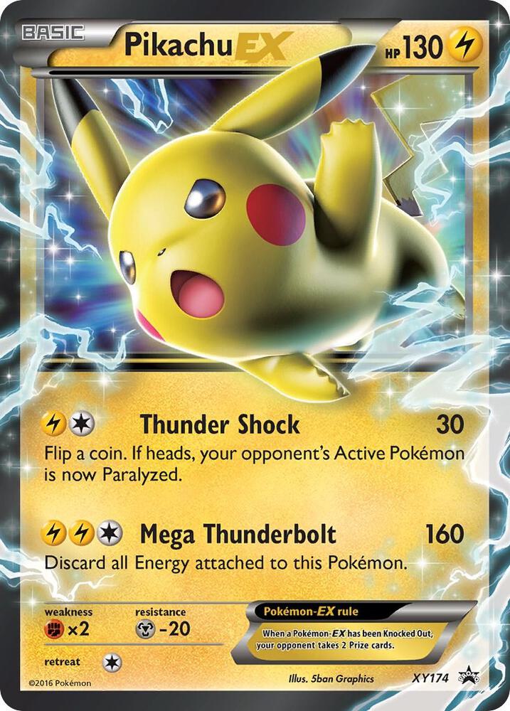 Pokemon Pikachu EX XY174 XY Black Star Promos