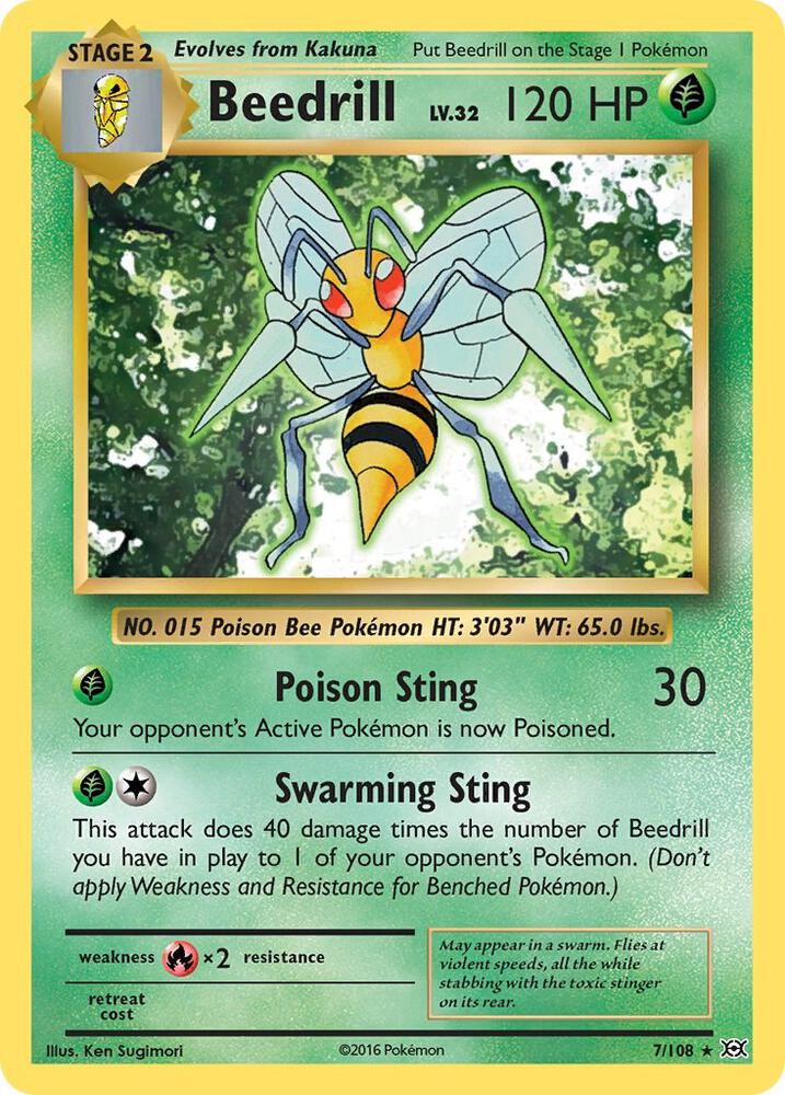 Pokemon Beedrill 7/108 Evolutions