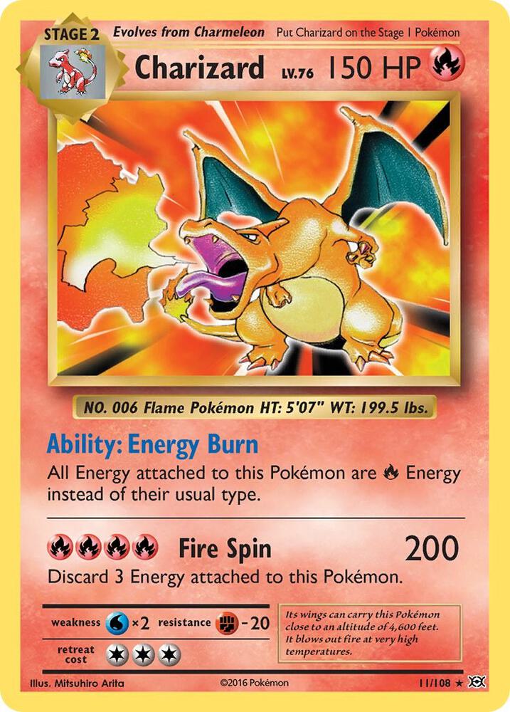 Pokemon Charizard 11/108 Evolutions
