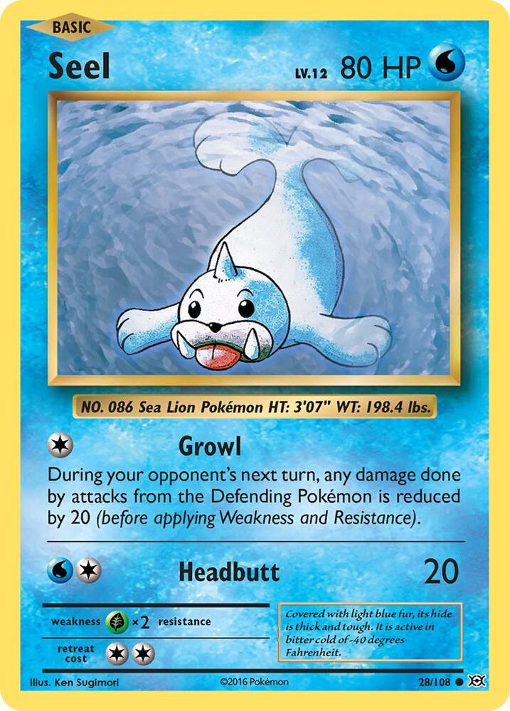 Pokemon Seel 28/108 Evolutions