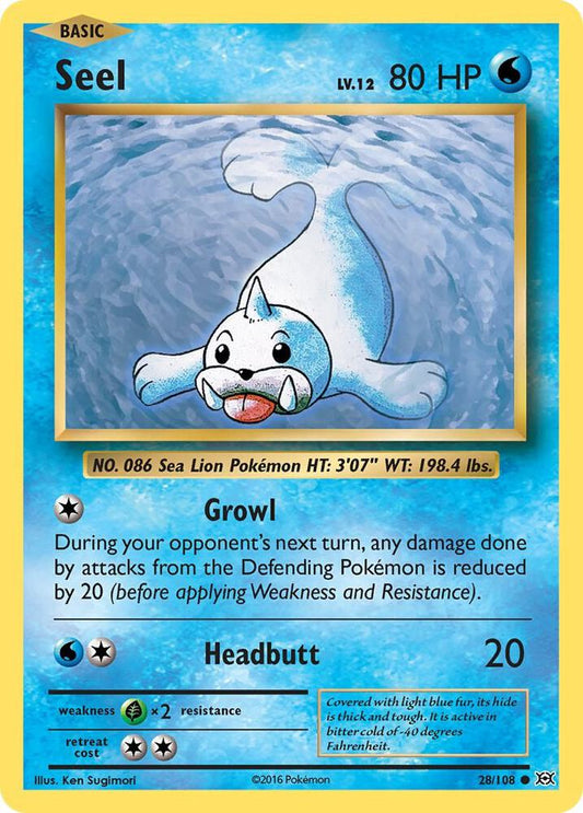 Pokemon Seel 28/108 Evolutions