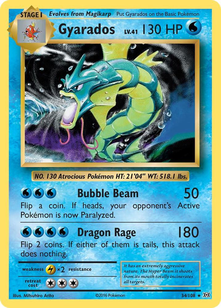 Pokemon Gyarados 34/108 Evolutions