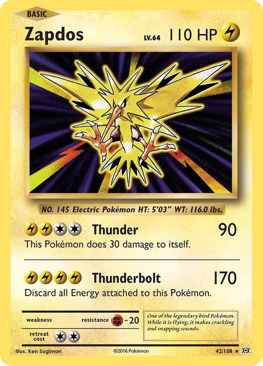 Pokemon Zapdos 42/108 Evolutions