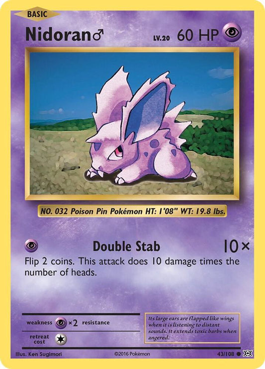 Pokemon Nidoran M 43/108 Evolutions