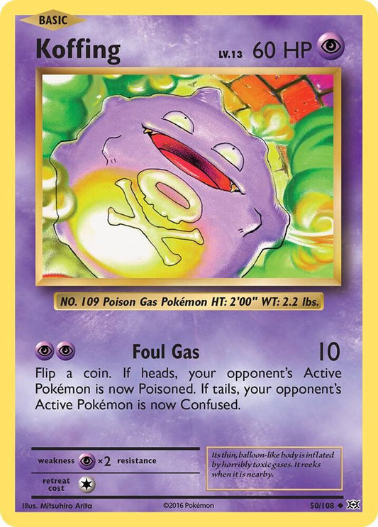 Pokemon Koffing 50/108 Evolutions