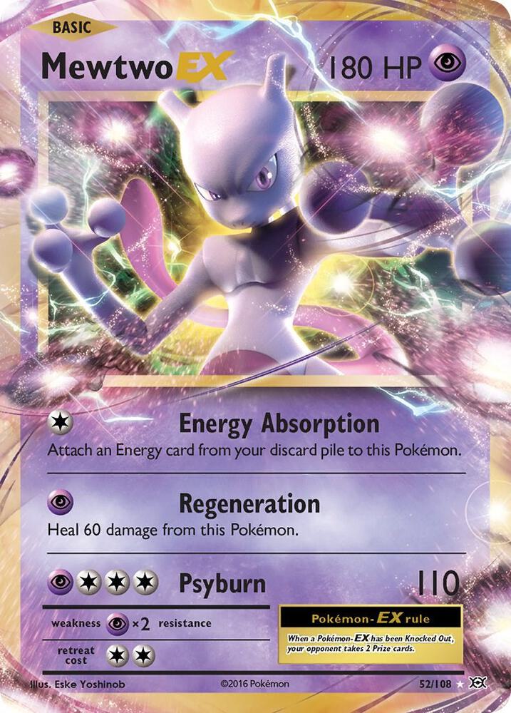 Pokemon Mewtwo EX 52/108 Evolutions