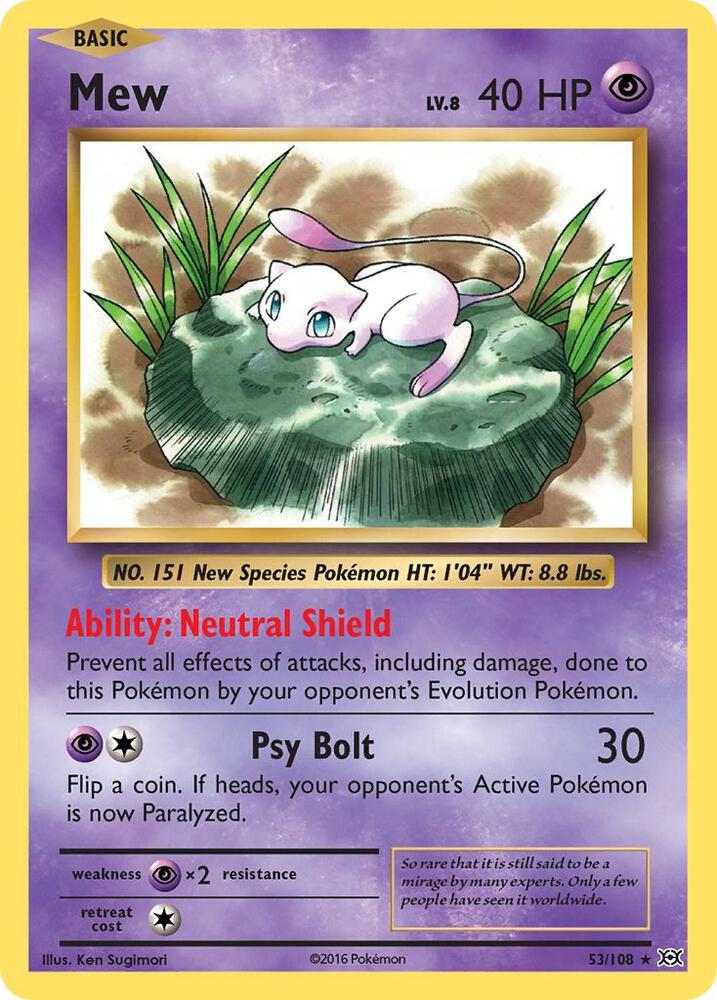 Pokemon Mew 53/108 Evolutions