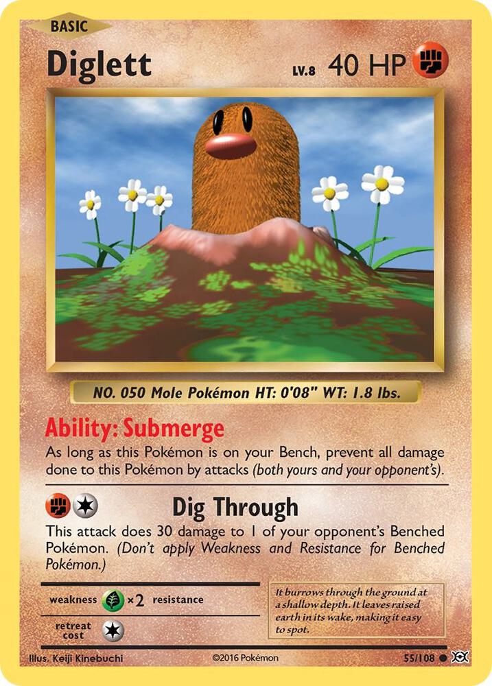 Pokemon Diglett 55/108 Evolutions