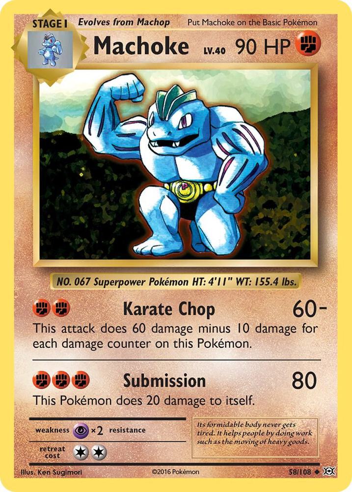 Pokemon Machoke 58/108 Evolutions