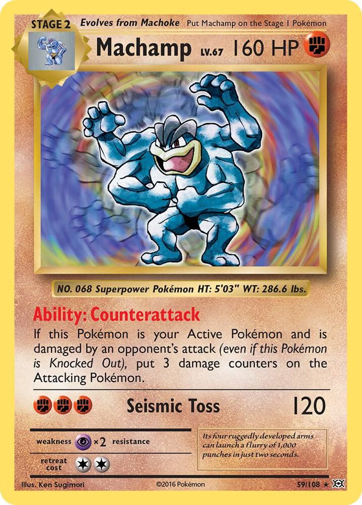 Pokemon Machamp 59/108 Evolutions