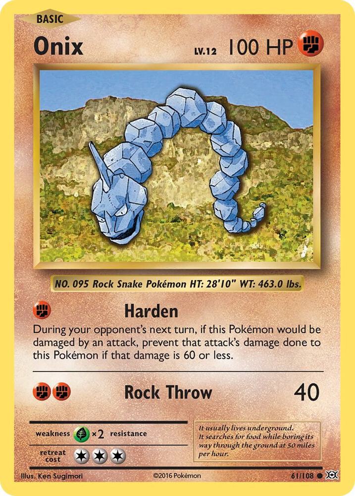 Pokemon Onix 61/108 Evolutions