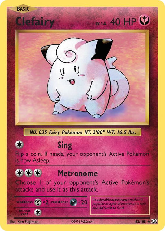 Pokemon Clefairy 63/108 Evolutions