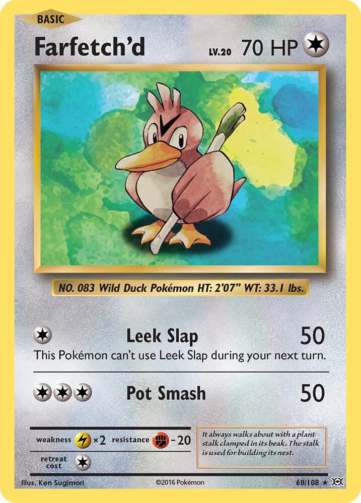 Pokemon Farfetch'd 68/108 Evolutions