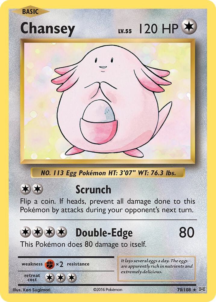 Pokemon Chansey 70/108 Evolutions