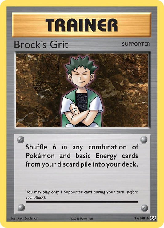 Pokemon Brock's Grit 74/108 Evolutions