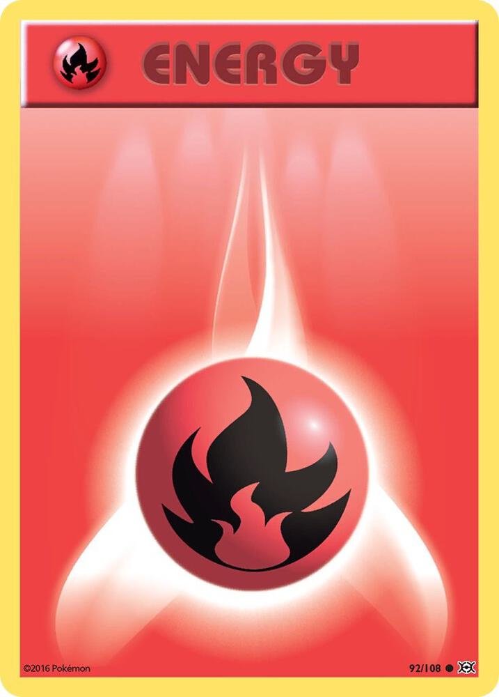 Pokemon Fire Energy 92/108 Evolutions
