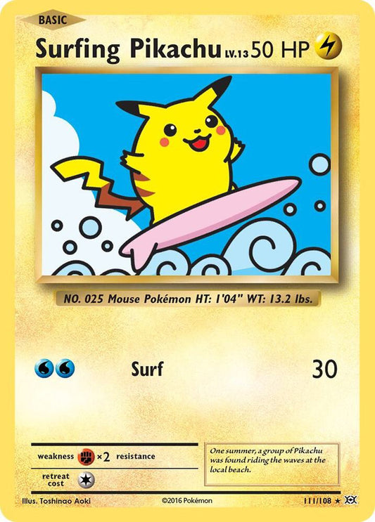 Pokemon Surfing Pikachu 111/108 Evolutions