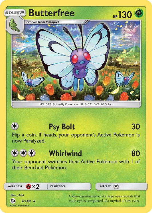 Pokemon Butterfree  3/149  Sun & Moon