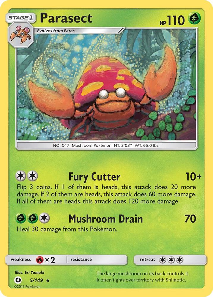 Pokemon  Parasect  5/149  Sun & Moon