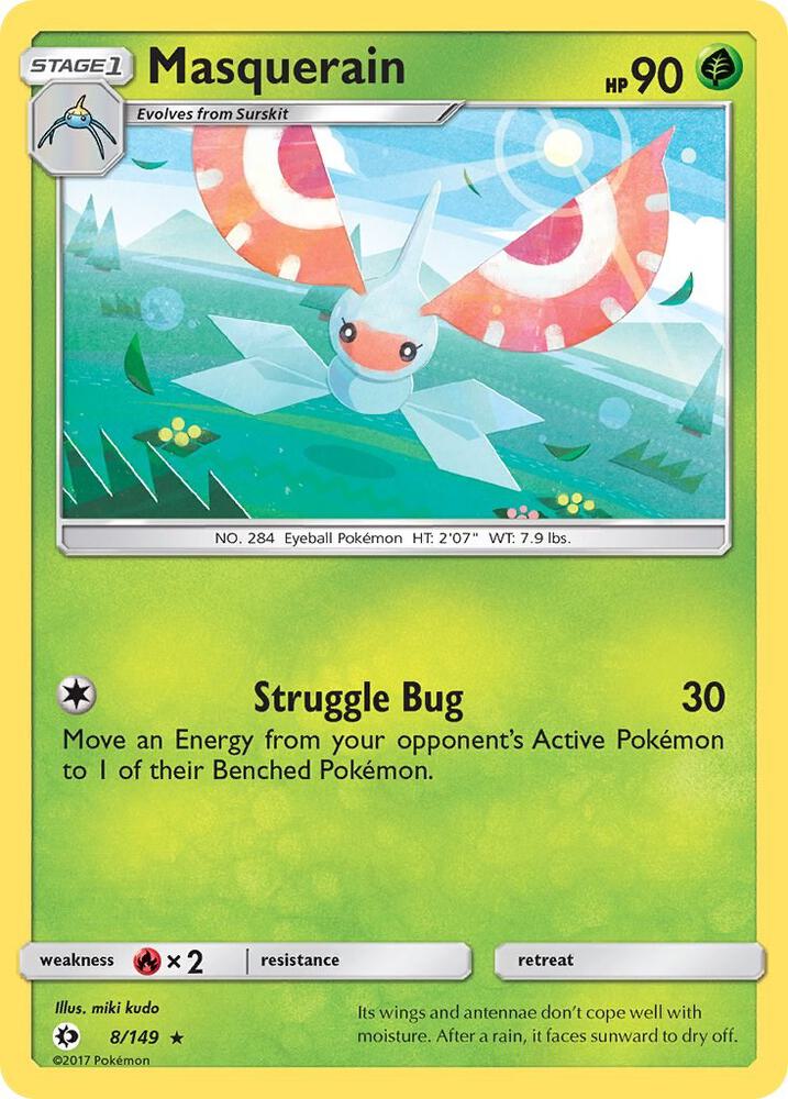 Pokemon  Masquerain  8/149  Sun & Moon
