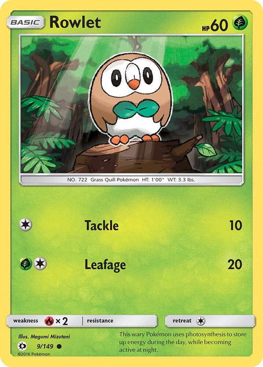 Pokemon Rowlet  9/149  Sun & Moon