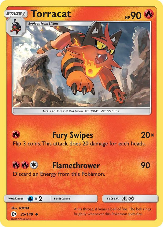 Pokemon  Torracat  25/149  Sun & Moon