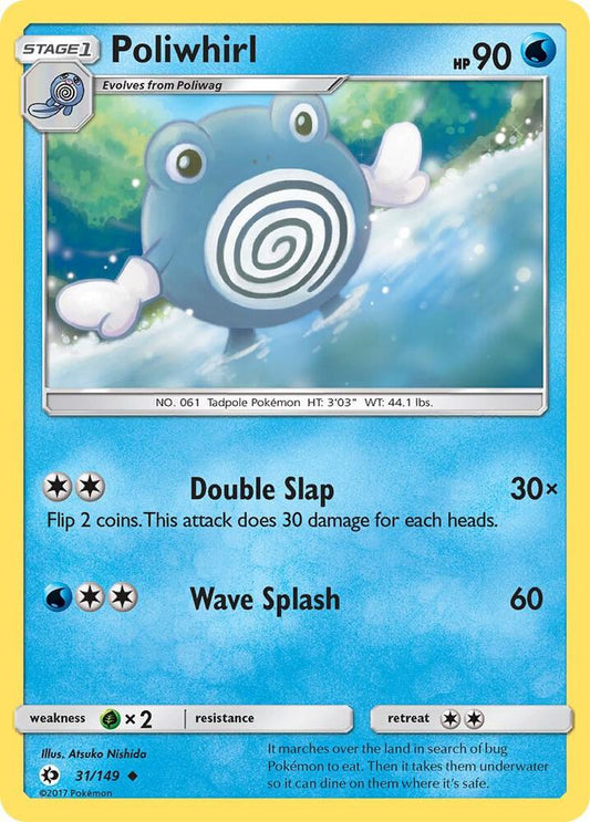 Pokemon  Poliwhirl  31/149  Sun & Moon