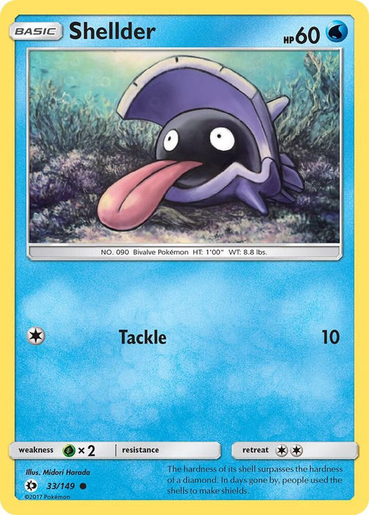 Pokemon Shellder  33/149  Sun & Moon