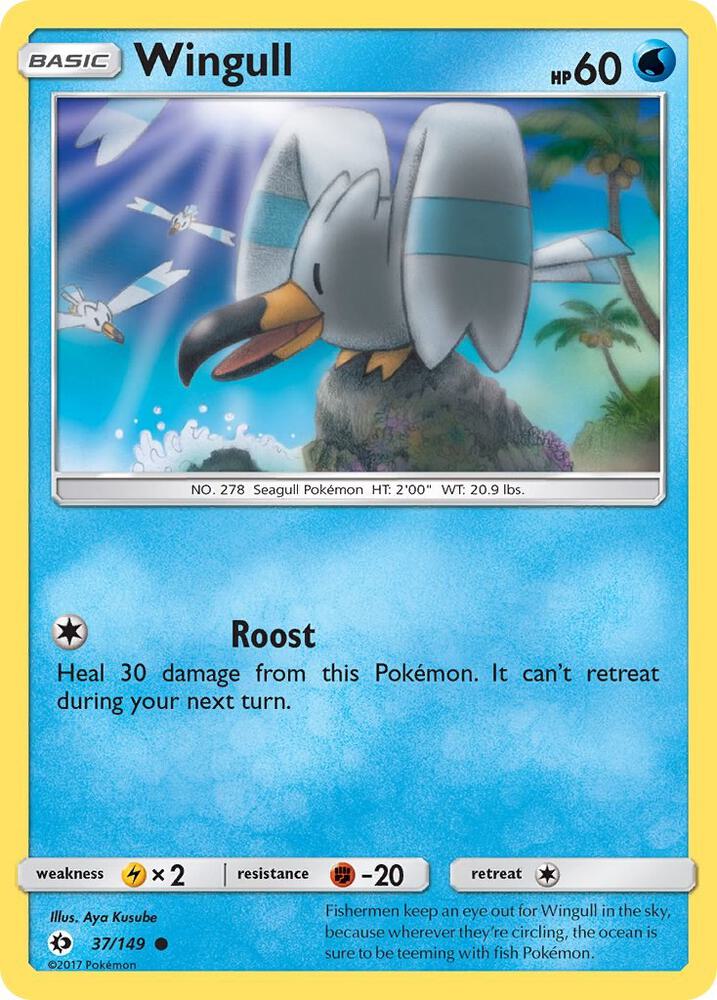 Pokemon  Wingull  37/149  Sun & Moon