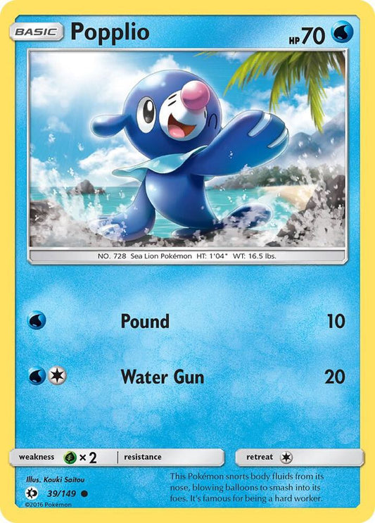 Pokemon  Popplio  39/149  Sun & Moon