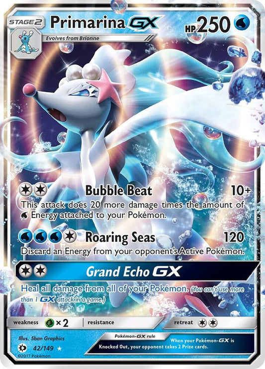 Pokemon  Primarina GX  42/149  Sun & Moon